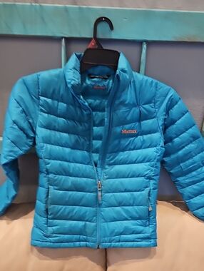 Marmot Bright Teal Blue Packable Puffer Jacket